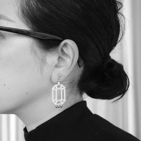 PEARL JEWELRY FLAME WITH GOLD BULLION  EARRING