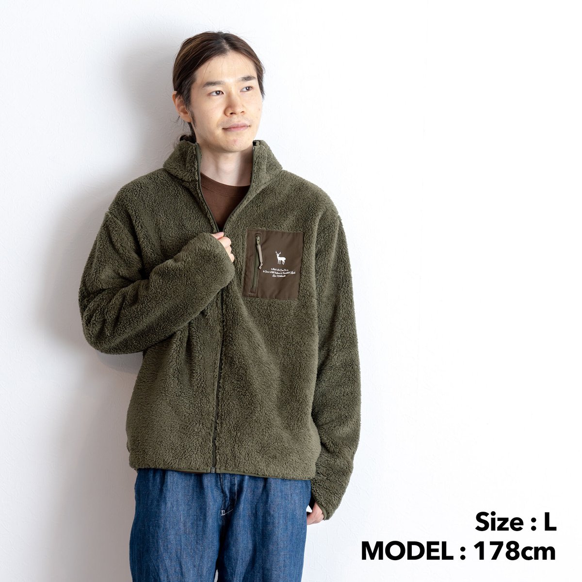 TNOC THE FLEECE ZIPUP/WOOD BROWN | TNOC オンラインストア