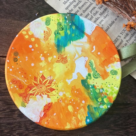 丸型ミニ原画8「芽吹き」