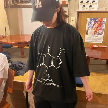【9th Anniversary】 9周年記念Tシャツ カフェイン構造式