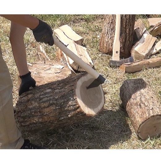 極美品 コシノカショウキュウハチ 越乃火匠 久八 薪割り鳶 まきわり とび 革カバー付き 薪割り キャンプ アウトドア 越乃火匠 久八 手鉞共柄 黒全鋼 [コシノカショウ キュウハチ]