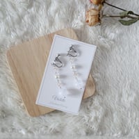 【earring / pierces】春色スワロフスキー × パール