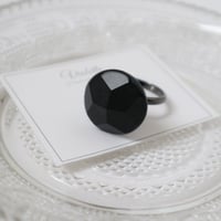 【ring】*𝙽𝚘. 𝟿 ヴィンテージブラックボタンリング (サイズフリー)