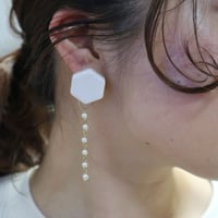 【pierces】六角形タイル × パール 2way