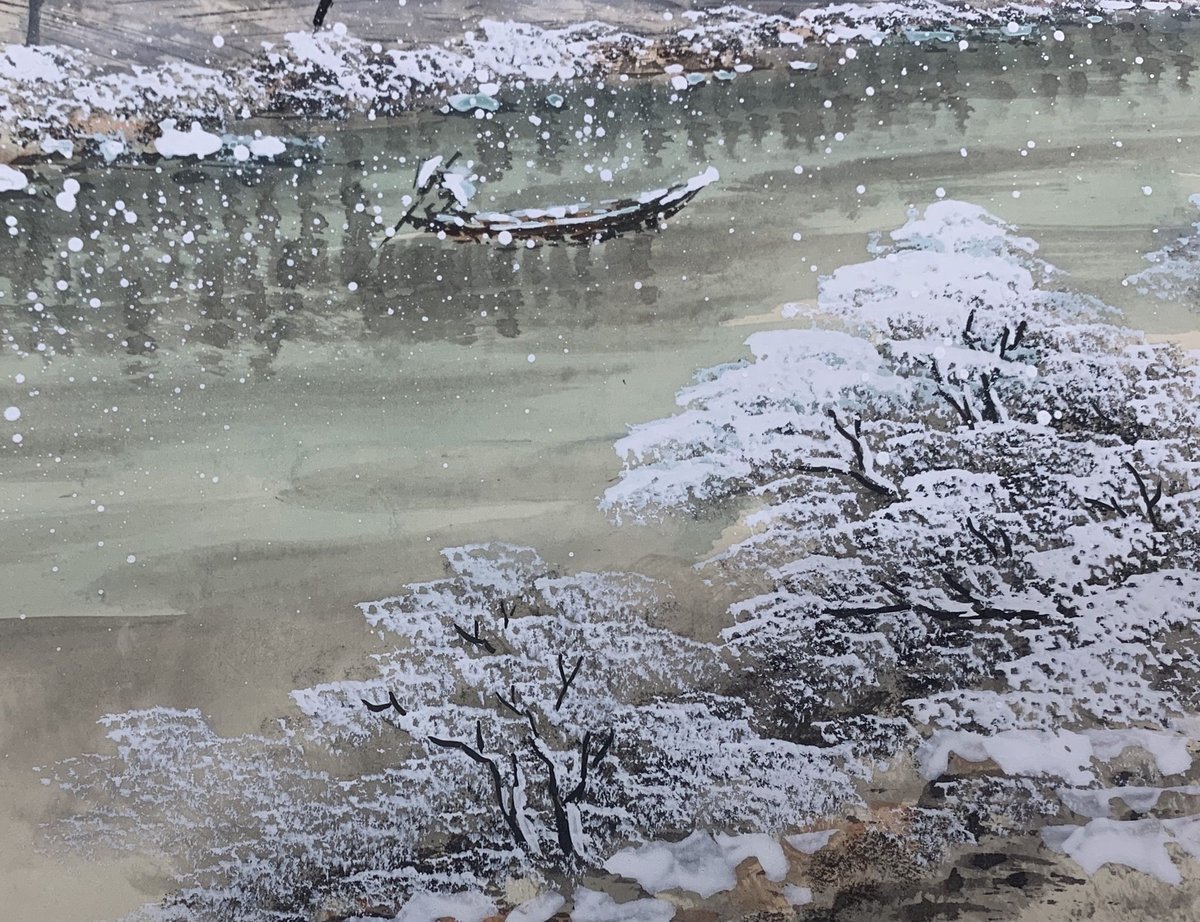 山水画 雪景 / Landscape painting (snow) | 中島養進堂