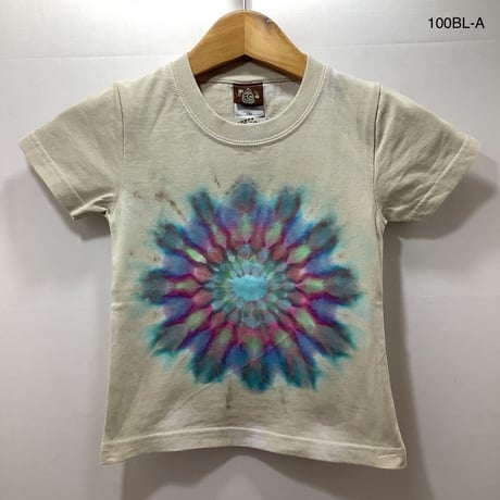 【100cm】曼荼羅 DYE  Tee for キッズ(blue)