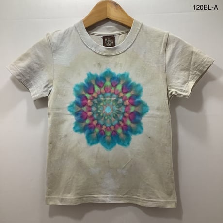 【120cm】曼荼羅 DYE  Tee for キッズ(blue)