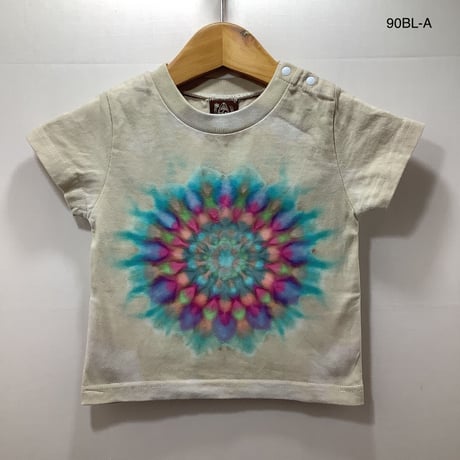 【90cm】曼荼羅 DYE  Tee for キッズ(blue)