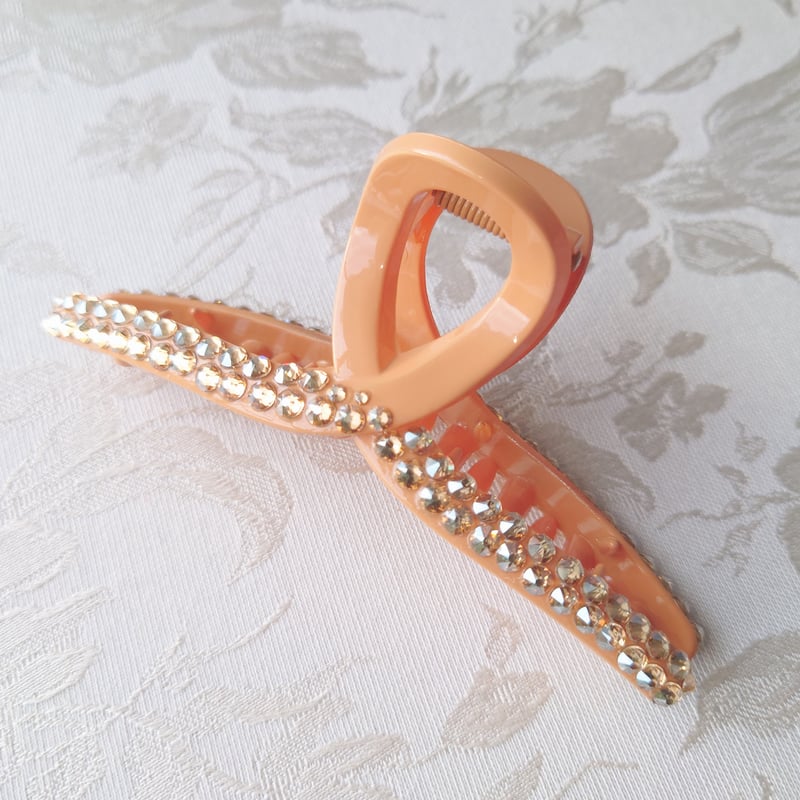 ヘアクリップ バンスクリップ ラインストーン デコレーション