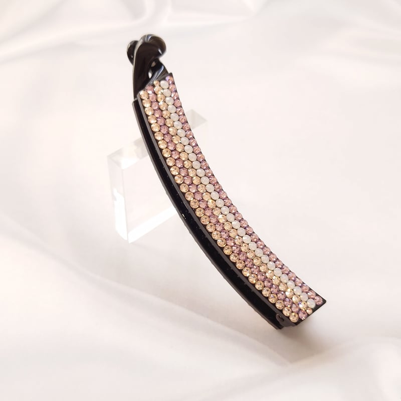 ルルさま♡レディアリーストーン バナナクリップ ブラックミックス