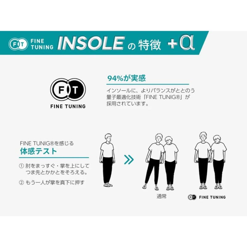 FINE TUNING® INSOLE(インソール)量子最適化加工 姿勢改善 FINE TUNING® INSOLE(インソール)量子最適化加工 姿勢改善