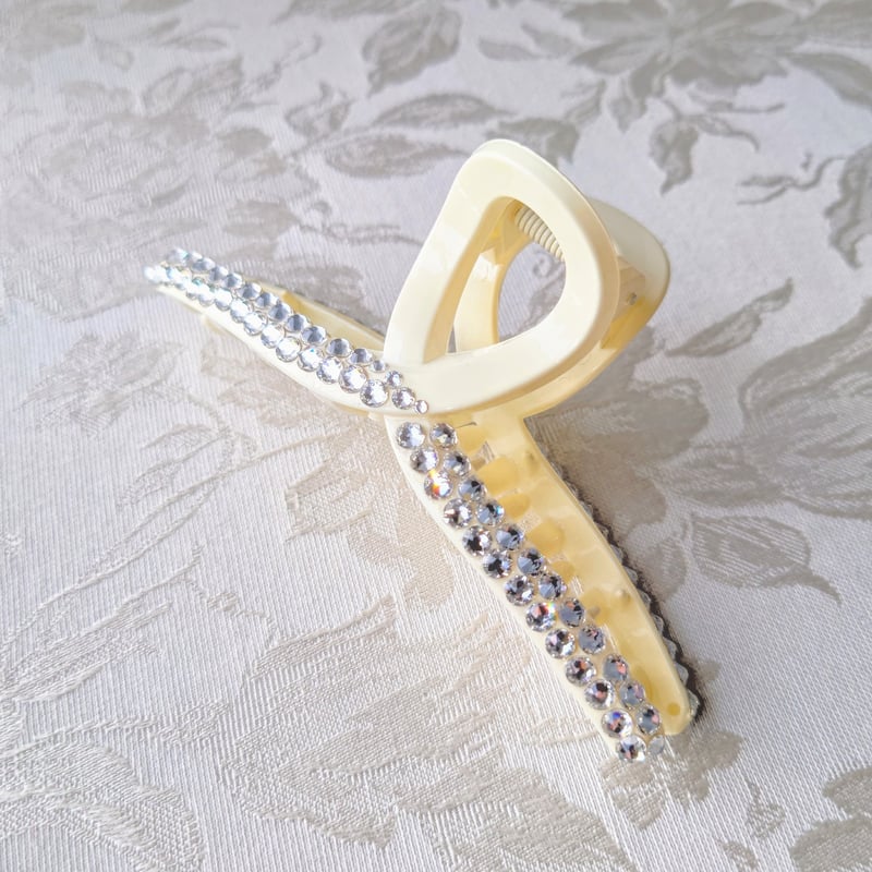 ヘアクリップ バンスクリップ ラインストーン デコレーション