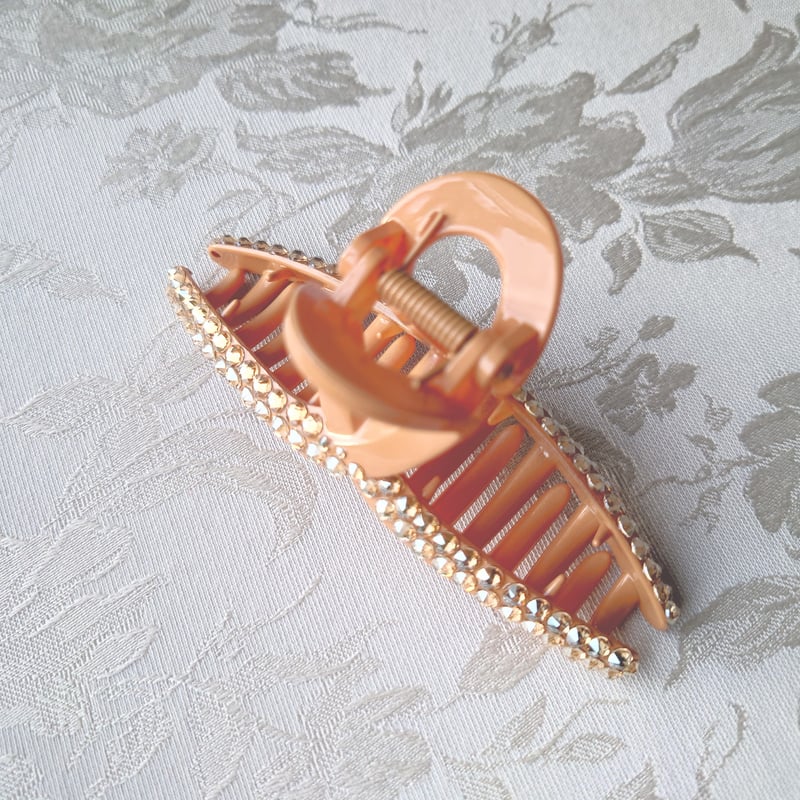 ヘアクリップ バンスクリップ ラインストーン デコレーション