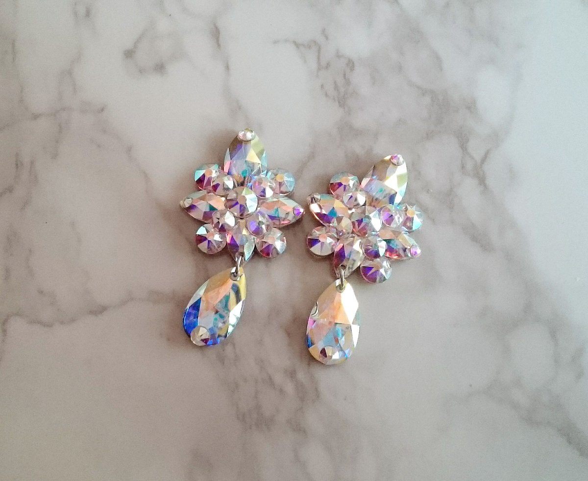 受注製作品】イヤリング/ピアス 社交ダンス 競技ダンス スワロフスキー