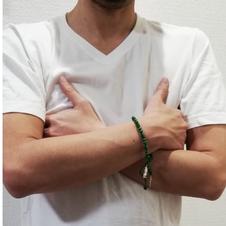 チャーム付きブレスレット　ウッド