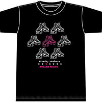 ローラースケート７　Tシャツ　ピンク