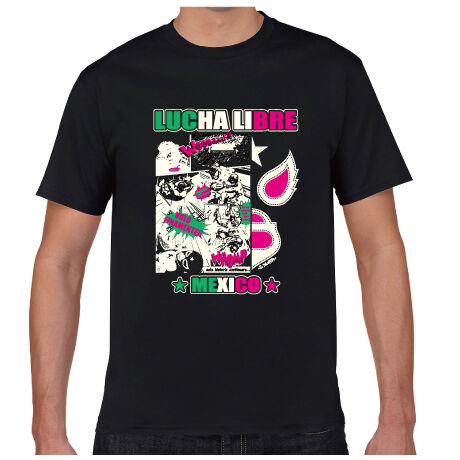 ルチャ・コミックTシャツ　ブラック