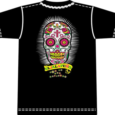 メキシカンスカルTシャツ　ブラック