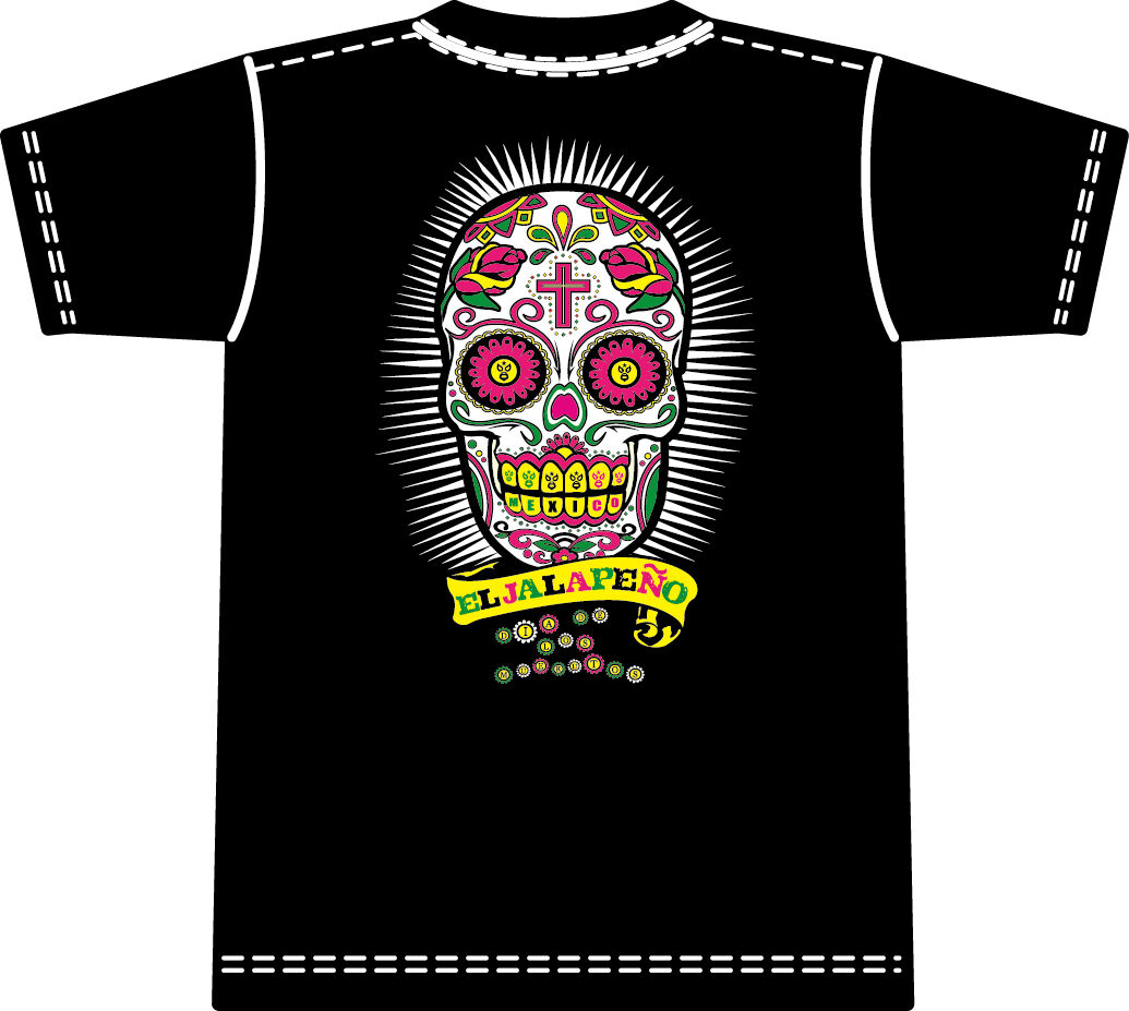 メキシカンスカルTシャツ ブラック | エルハラペーニョ
