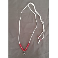 オールドビーズ レザーネックレス スター 1