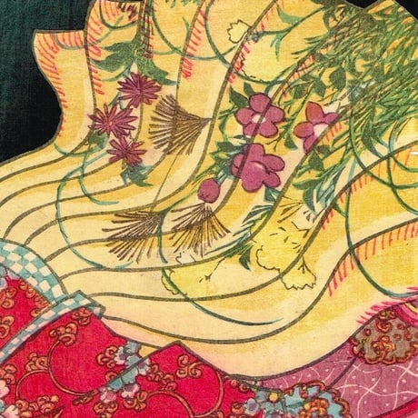 豊国三代「玉藻の前　中村芝翫」文久３年【浮世絵】