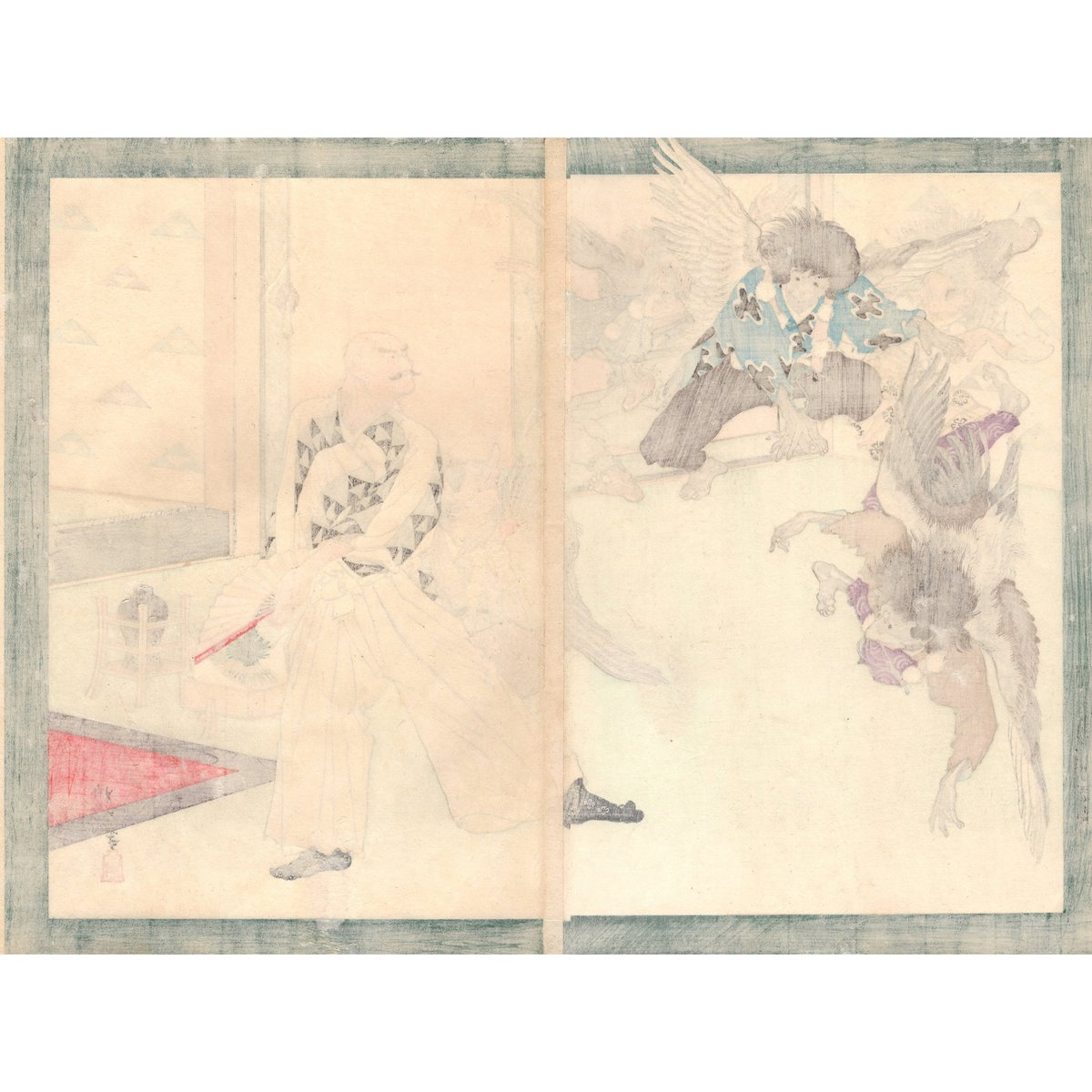 浮世絵、美人十二姿師走、右田年英画 右田年英（悟斎）「名誉十八番 百物語」明治31年【浮世絵】 | 浮世絵