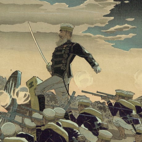 小林清親「平壌激戦我軍大勝利之図」明治27年（1894）【浮世絵】