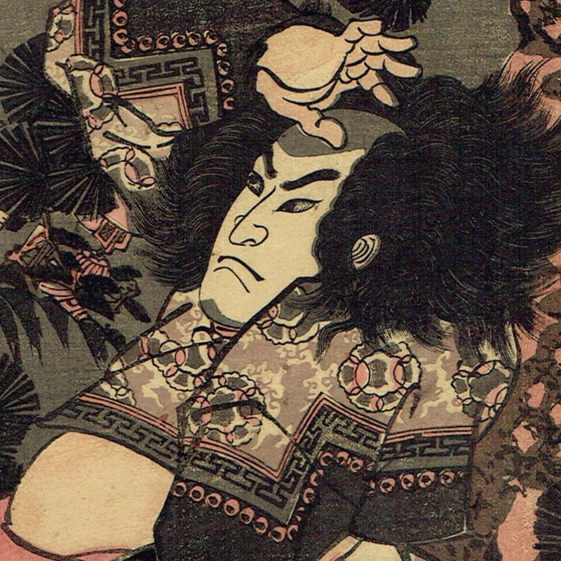歌川国輝「本朝英雄伝」樋口次郎」弘化3年頃(1847頃)【浮世絵 歌川国輝「本朝英雄伝」樋口次郎」弘化3年頃(1847頃)【浮世絵