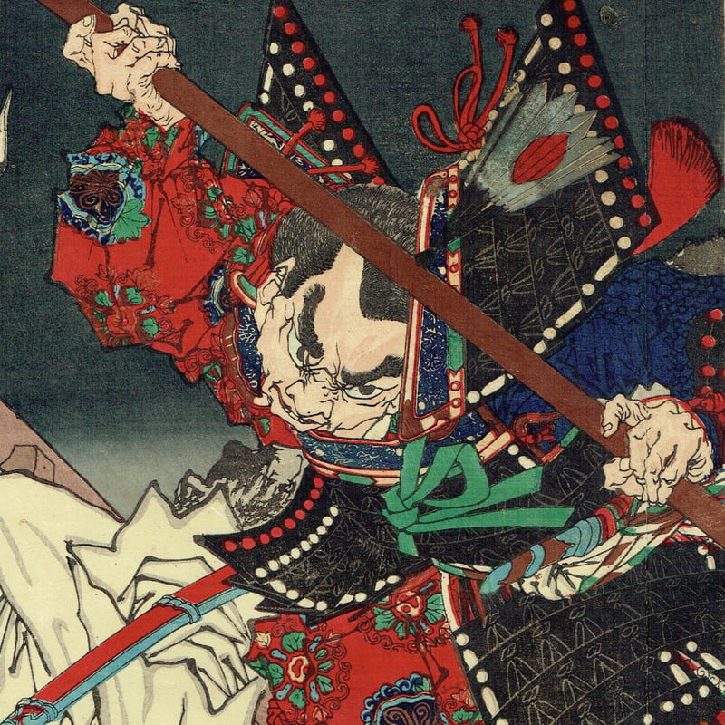 月岡芳年 「義経記五條橋之図」明治14年(1881)【浮世絵】 | 浮世絵販売