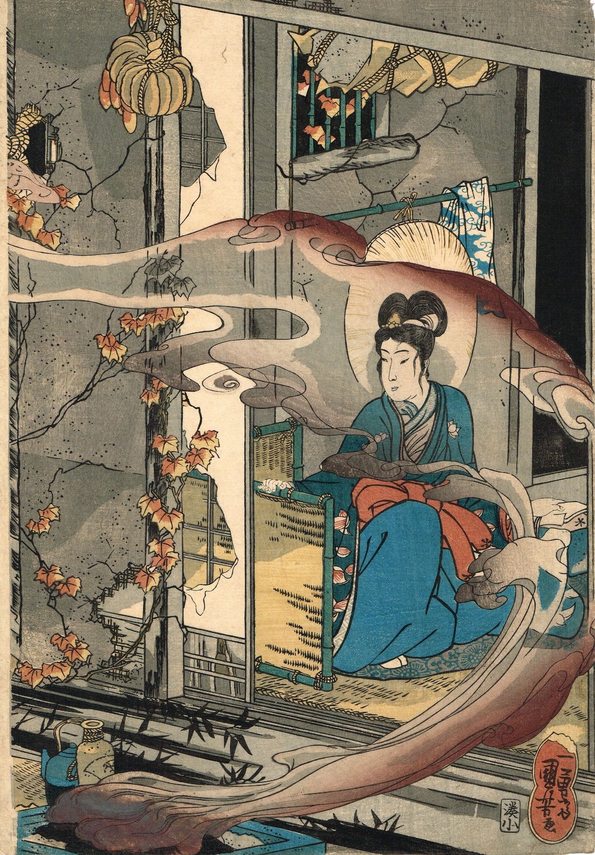 国芳 版画 歌川国芳「観世音霊験 一ツ家の旧事」天保10-12年【浮世絵】 | 浮世絵