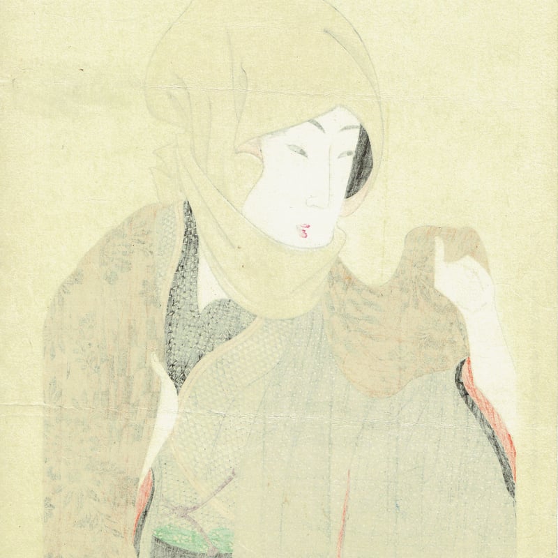 【真作】東福寺玄雄/美人傘の内画賛/美人画/掛軸/名家伝来/AD-298 真作】東福寺玄雄/美人傘の内画賛/美人画/掛軸/名家伝来/AD-