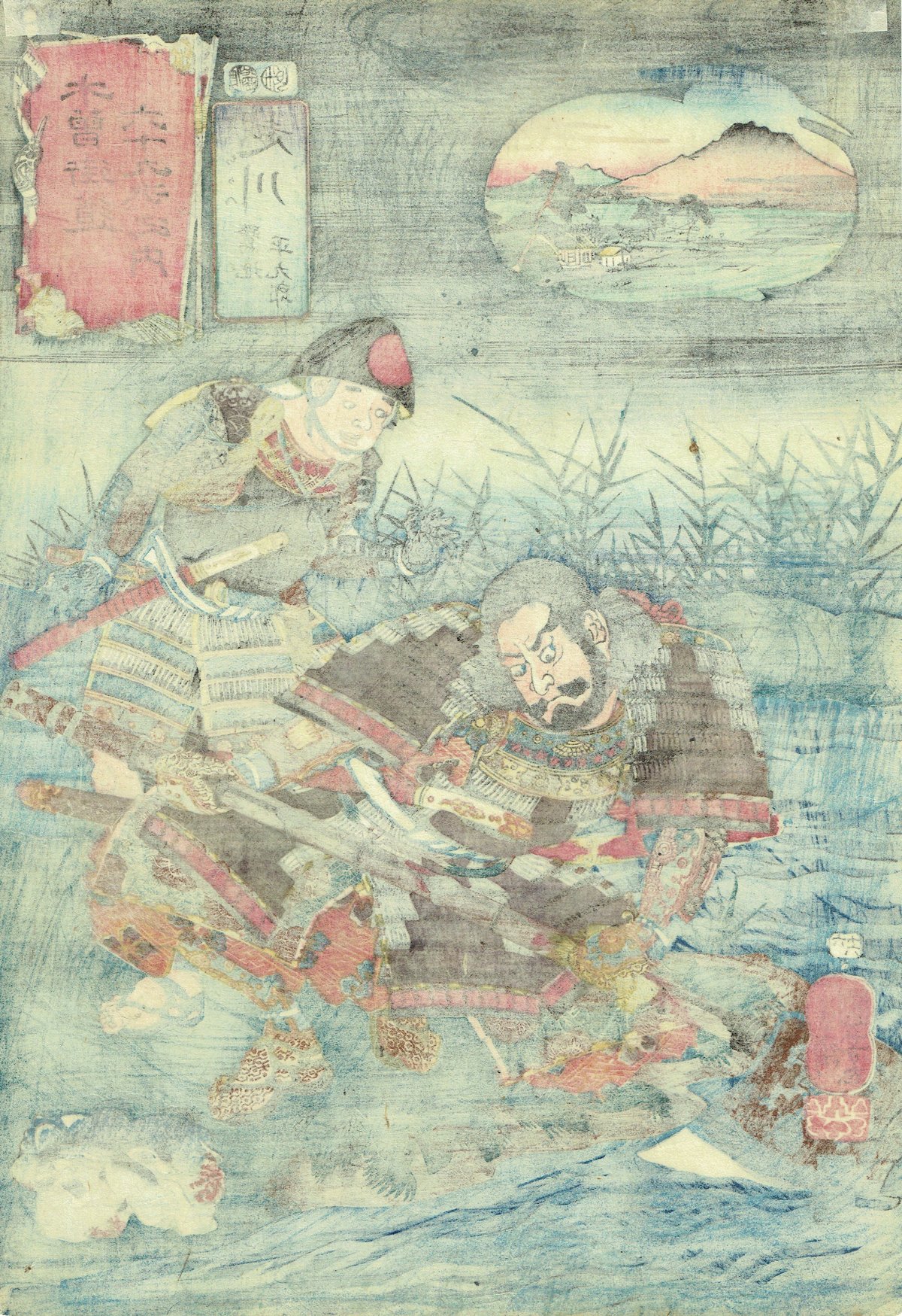 歌川国芳「木曽街道六十九之内 越川 鷲地 平九郎」嘉永5年（1852