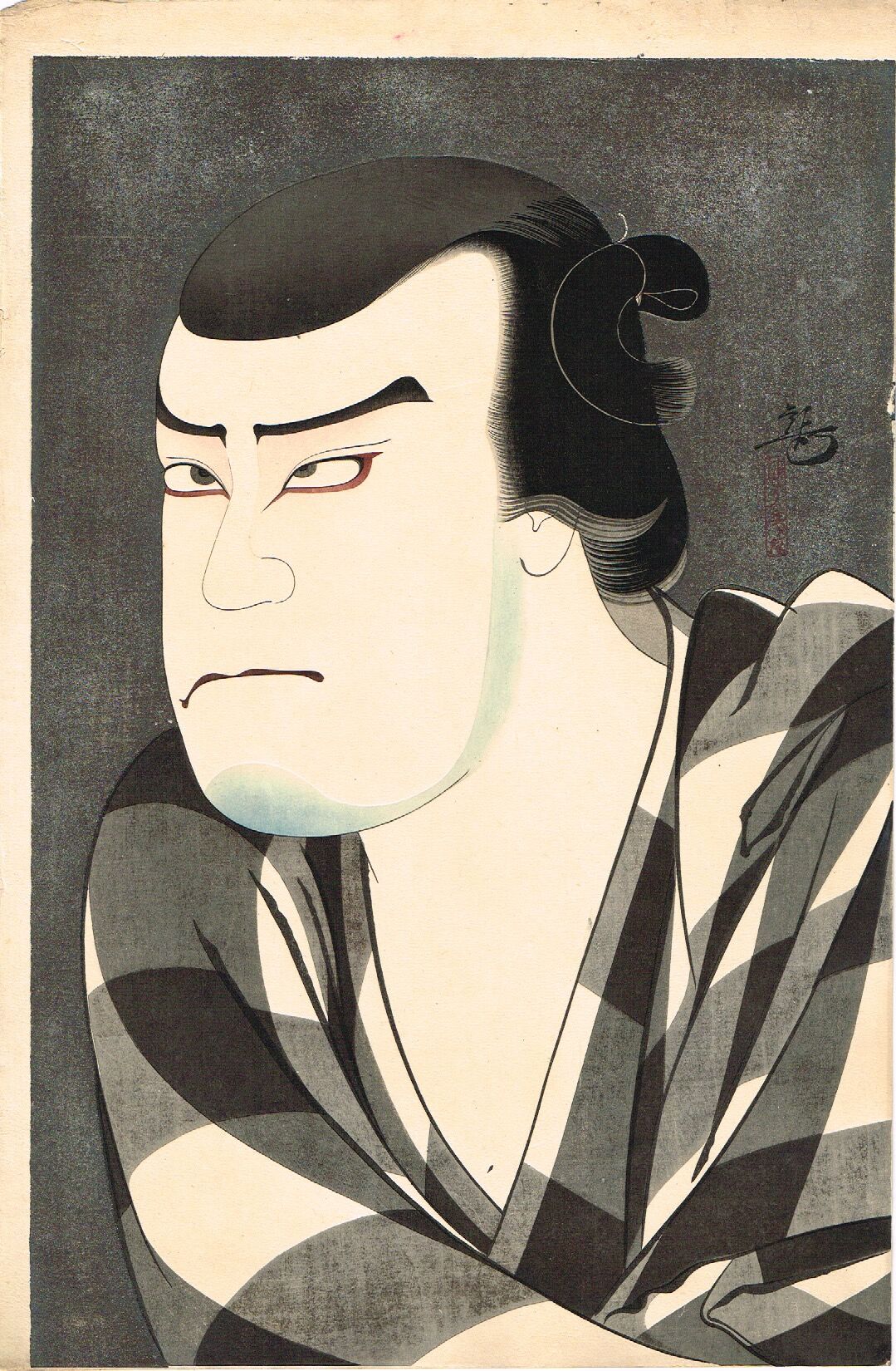 国貞　「八戸　荒馬吉五郎」　江戸名所ノ内　王子　江戸時代　浮世絵　木版画　大判 国貞 「八戸 荒馬吉五郎」 江戸名所ノ内 王子 江戸時代 浮世絵