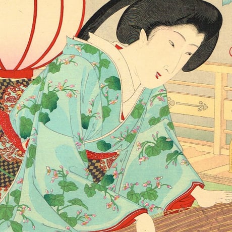 揚州周延 「東風俗年中行事 七月」明治23年【浮世絵】