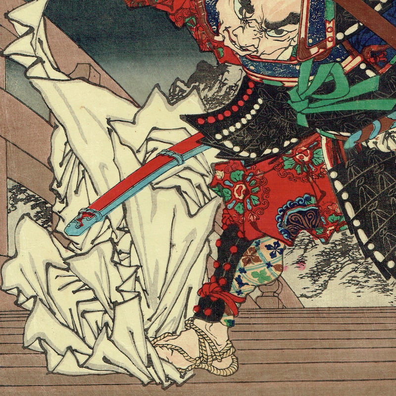 月岡芳年 「義経記五條橋之図」明治14年(1881)【浮世絵】 | 浮世絵販売