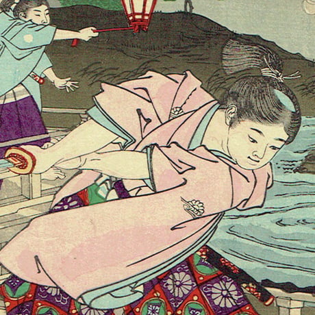 揚州周延「東錦昼夜競 楠正行」明治19年（1886）【浮世絵】