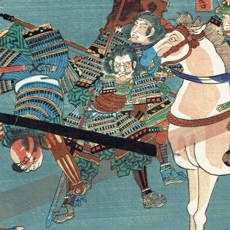 落合芳幾 「太平記因幡山之図」文久2年（1862）【浮世絵】 | 浮世絵