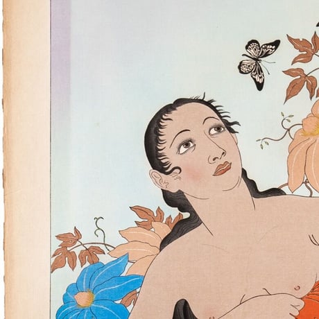 ポール・ジャクレー「蝶、南洋」昭和14年(1939)【浮世絵】