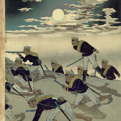小林清親「平壌激戦我軍大勝利之図」明治27年（1894）【浮世絵】