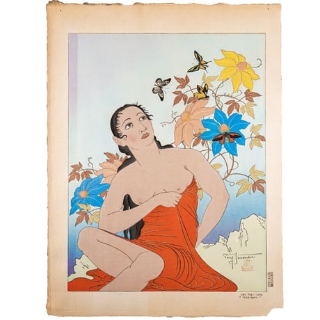 ポール・ジャクレー「蝶、南洋」昭和14年(1939)【浮世絵】