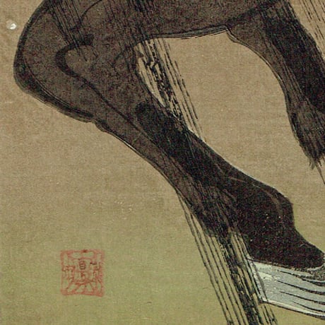月岡芳年「羅城門渡辺綱鬼腕斬之図」明治21年【浮世絵】