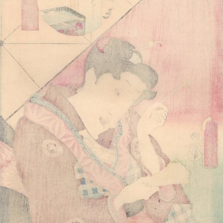 豊国三代「十六むさしの内 銭ざし」文久1年（1861）【浮世絵】