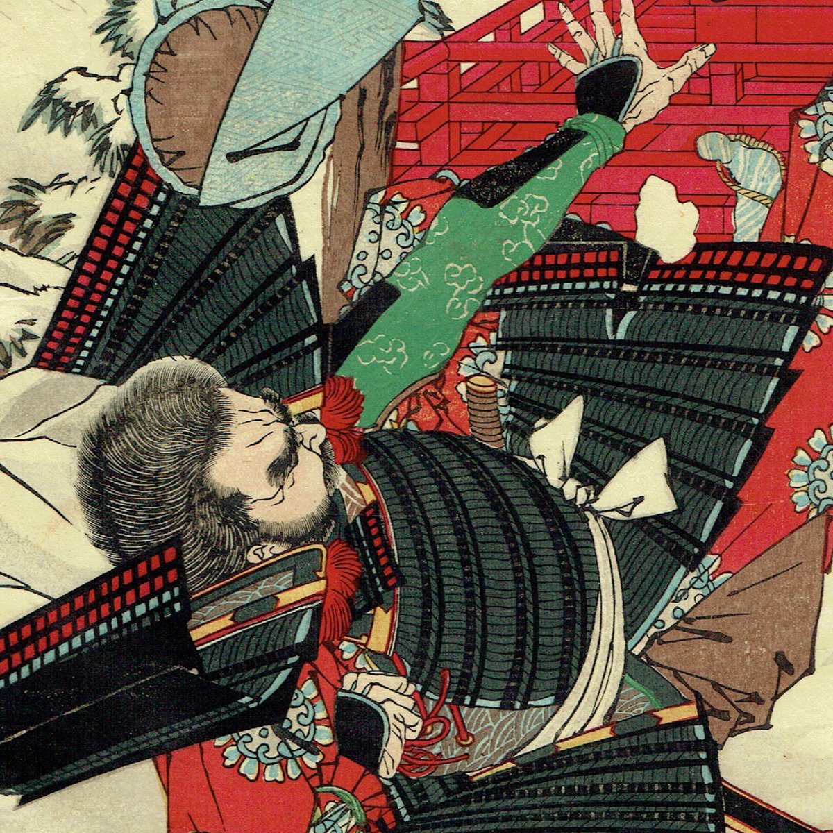 水野年方 「源平雪月花の内 雪」明治18年（1885）【浮世絵】 | 浮世絵