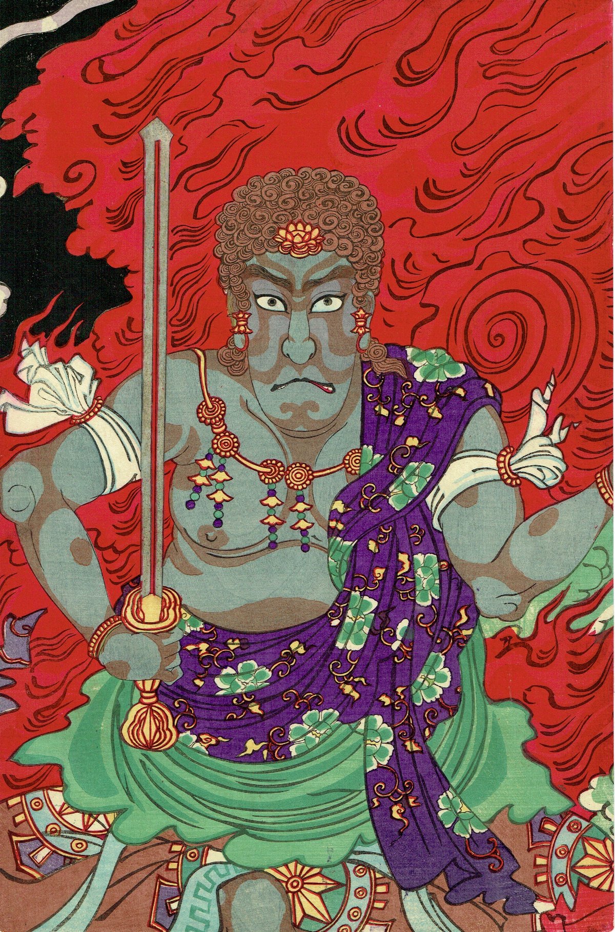 揚州周延「橋供養梵字文覚」明治16年(1883)【浮世絵】 | 浮世絵 揚州周延「橋供養梵字文覚」明治16年(1883)【浮世絵】 | 浮世絵