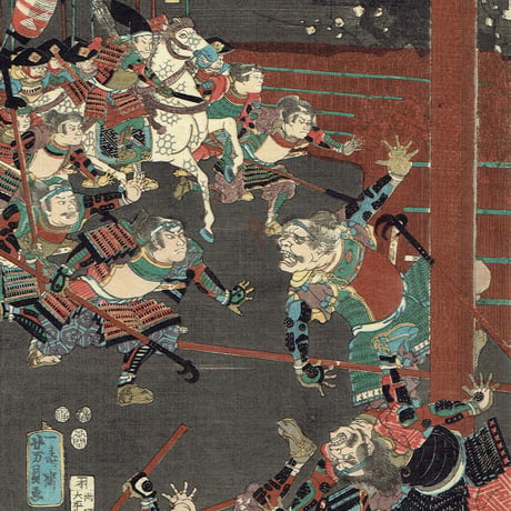 歌川芳員「佐藤四郎兵衛忠信」嘉永5年【浮世絵】