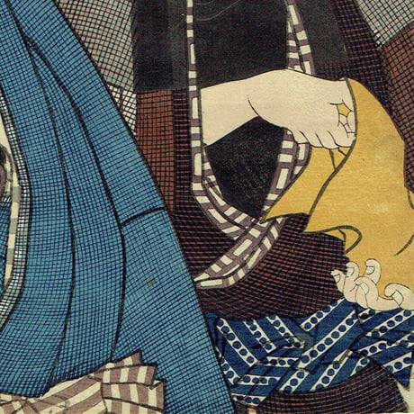豊国三代「きられ与三 こうもり安」万延元年【浮世絵】