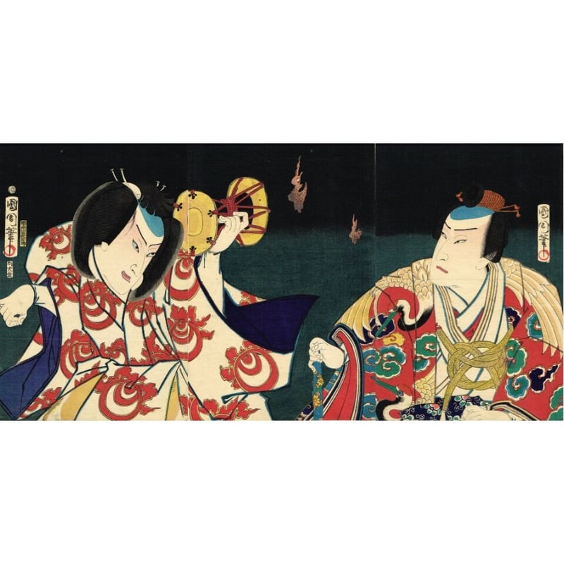 豊原国周 「義経千本桜 狐忠信」慶応3年(1867) 【浮世絵 豊原国周 「義経千本桜 狐忠信」慶応3年(1867) 【浮世絵