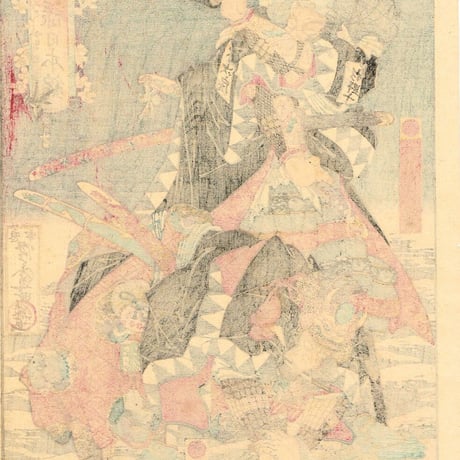 河鍋暁斎「元禄日本錦　こ 杉野次房 / う 早水満尭 」明治18年（1885）【浮世絵】