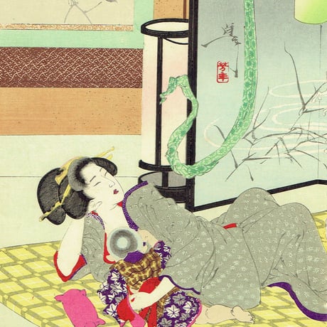 月岡芳年「新形三十六怪撰　四ツ谷怪談」明治35年【浮世絵】
