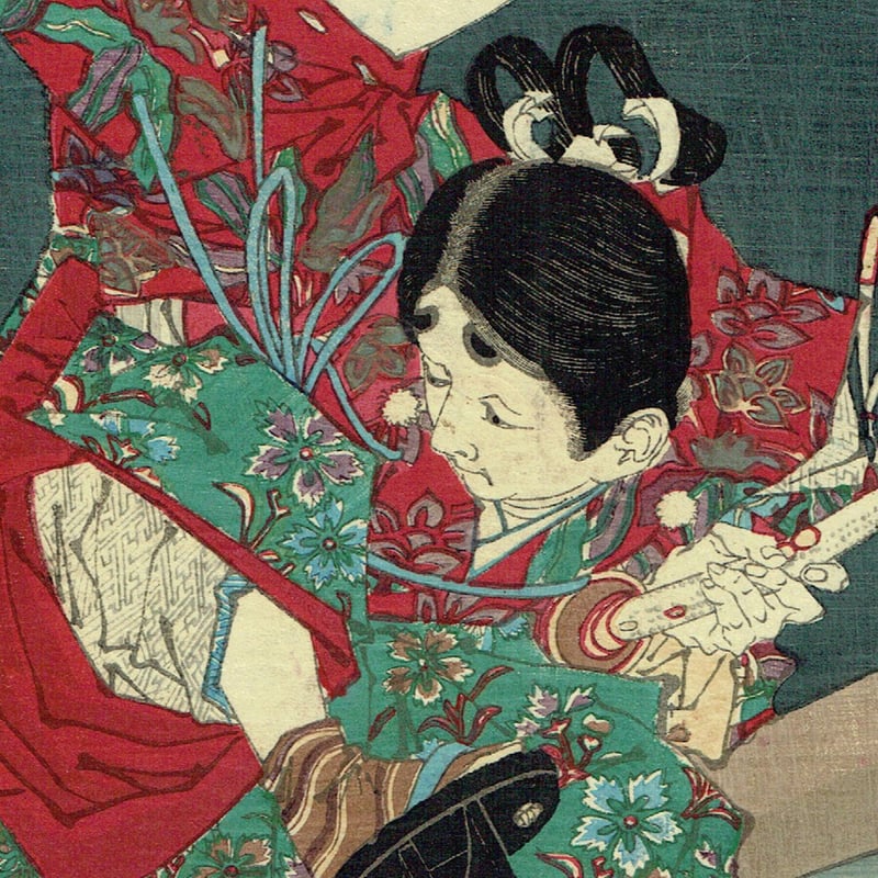 月岡芳年「義経記五條橋之図」明治14年【浮世絵】 | 浮世絵販売 月岡芳年「義経記五條橋之図」明治14年【浮世絵】 | 浮世絵販売